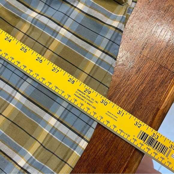 Eddie Bauer tan gray plaid button down long sleeve shirt size 2XL - Picture 4 of 6